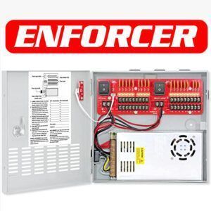 Fuente de Poder AC 12V 20 Amp y 18 Salidas Marca Enforcer
